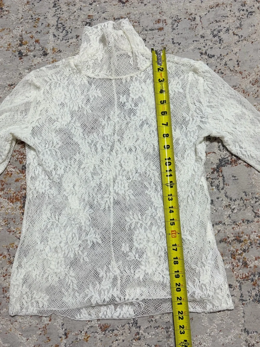Free People Sweet Secrets Lace Turtleneck Top size Small